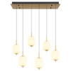 Wisząca lampa nad stół Ewald 15217-6 LED 40W 3000K kule mosiądz