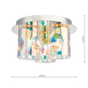 Lampa sufitowa Inter INT5350 Dar Lighting szklane tuby iryzowane chrom