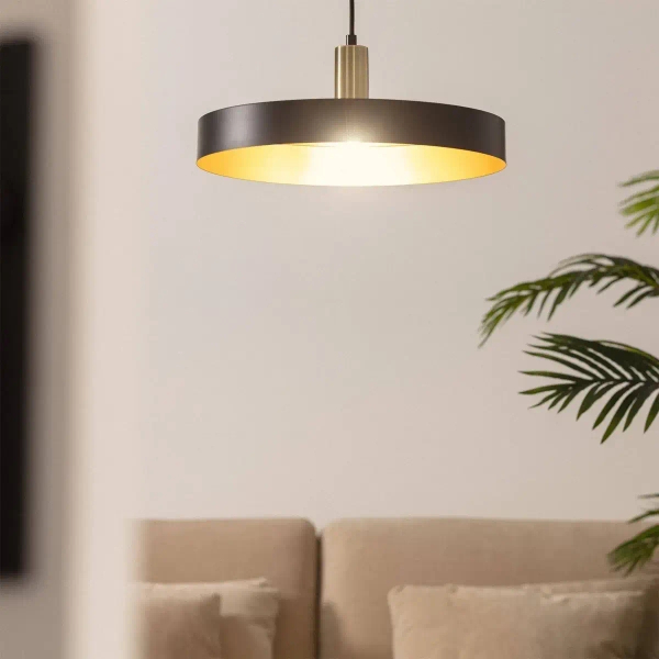 Metalowa wisząca lampa Dario ABR-LWO-DARIO-C talerz nad wyspę czarna