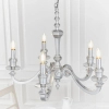 Klasyczna lampa wisząca Finsbury 73598 na łańcuchu świecznikowa srebrna