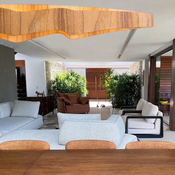 Lampa wisząca Horizon QN-HORIZON-LED-LP-100-TEAK LED 46W 3000K brązowy