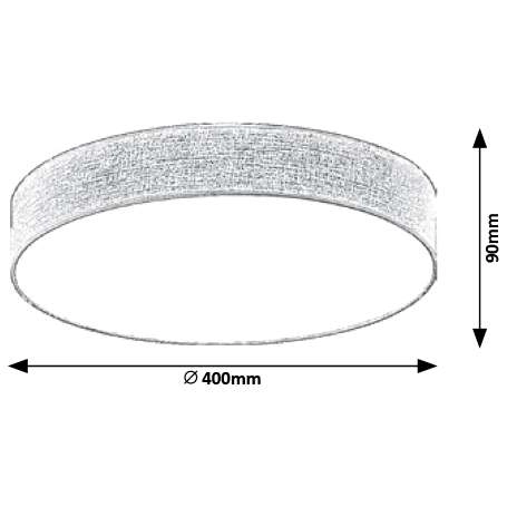 Plafon LAMPA sufitowa ARTEMIS 5681 Rabalux okrągła OPRAWA klasyczna LED 24W 3000K abażurowa szara biała