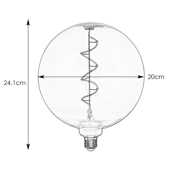 Żarówka okrągła Globe 108724 Markslojd E27 2200K 265lm bursztynowa