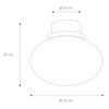 Łazienkowa lampa sufitowa LORENA 03140/23/61 ball IP44 złota biała outlet