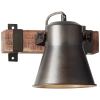 Kinkiet ścienny loft Plow 82110/46  do sypialni drewniany czarny