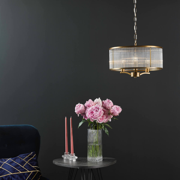 Jadalniana lampa wisząca Evelyn EVE0363 szklana brązowy przezroczysty