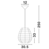 Ekologiczna lampa wisząca Parana LE42140 beżowa brązowa