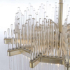 Glamour LAMPA wisząca REYKJAVIK P07097CP Cosmolight kryształowy ZWIS na łańcuchu szampański