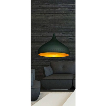 Loftowa LAMPA wisząca 8112/1 -01 Elem metalowa OPRAWA industrialny ZWIS kropla czarna złota