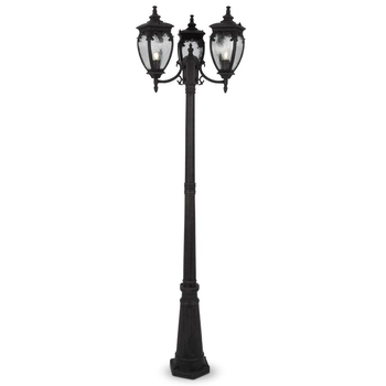 Zewnętrzna latarnia Fleur O414FL-03BZ potrójna antyczny brąz