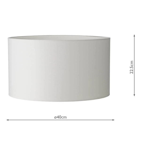 Klosz do lampy tkaninowy Tuscan S1056 Dar Lighting okrągły biały