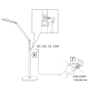 Podłogowa lampa do biura Ferrara 327369 LED 13W 3000-6000K regulowana biała