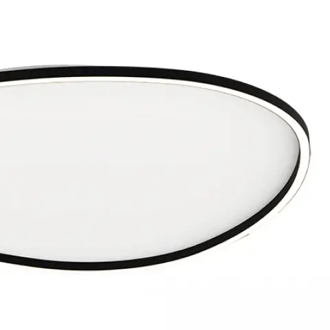Natynkowy plafon ledowy 23211 LED 58W 3000K owalny czarny