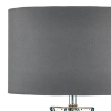 Ceramiczna lampa stołowa Bokara BOK4232-X  jedwabny abażur srebrny