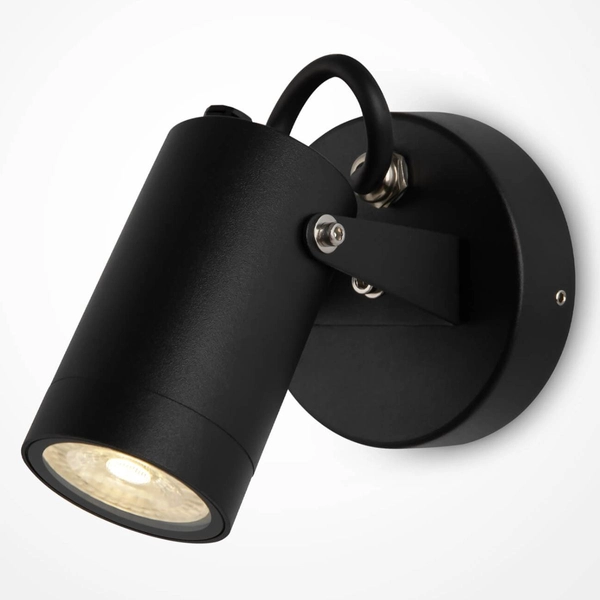Lampa ścienna elewacyjna Scope O025WL-01B regulowana tuba czarna
