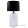 lampa stołowa z abażurem SAMASUN 5501BK na komodę czarna przezroczysta