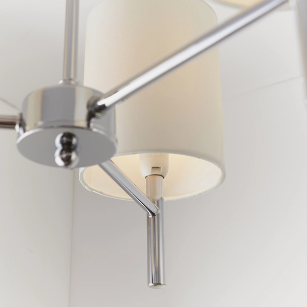 Potrójna lampa sufitowa BRIO-3CH Endon okrągłe klosze białe chrom