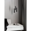 Wisząca lampa potrójna Tilo 2410473003 nad wyspę tuby czarne