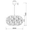 Lampa wisząca Furry R31581901 kulista pluszowa biały