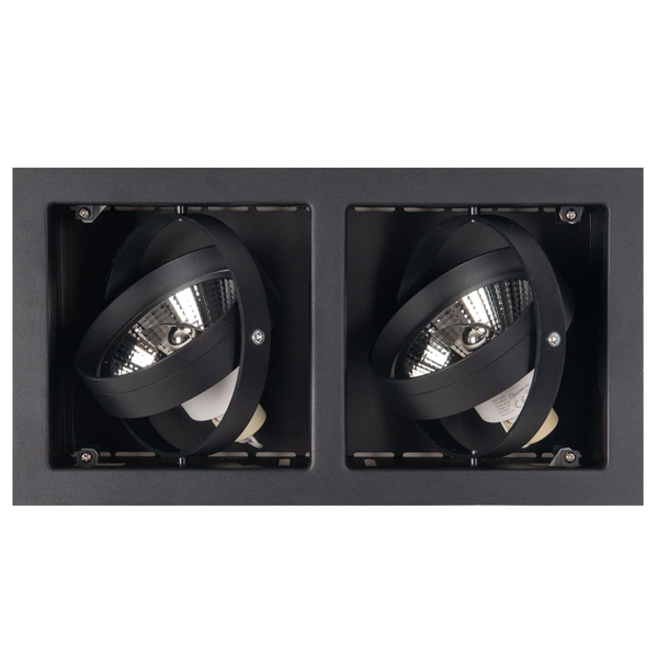 Podwójna oprawa wpustowa MATRIX H0049 Maxlight metal czarna