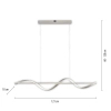 Wisząca lampa Q-SWING srebrny 2385-55 1xLED 24W 2700-5000K do jadalni