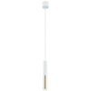 Industrialna LAMPA wisząca Slimi S Bianco / Rose Gold Orlicki Design tuba OPRAWA metalowa zwis LED 3,5W biały różowe złoto