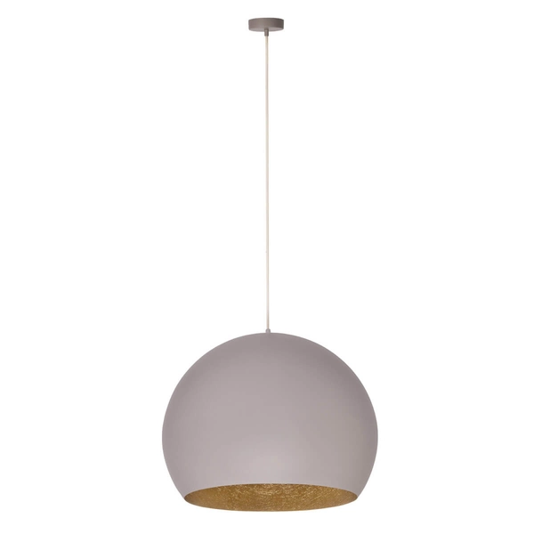 Lampa wisząca nad stół Margo 41090 okrągła do jadalni szara złota