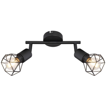 Industrialna LAMPA sufitowa XARA I 54802S-2 Globo druciana OPRAWA metalowy plafon reflektorki czarne