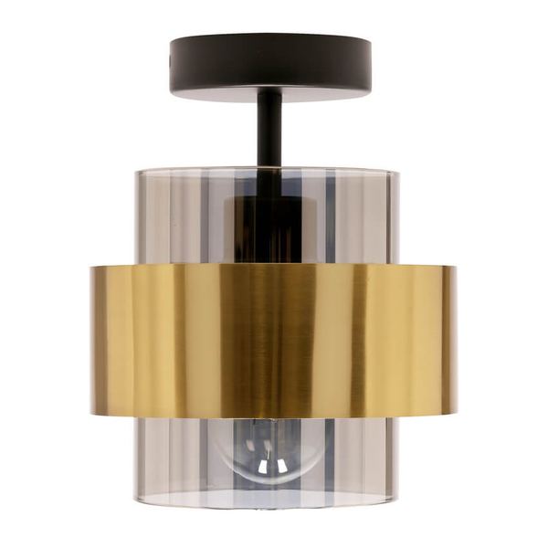 Lampa sufitowa Spiega 31-09487 Candellux tuba dymiona czarna mosiądz