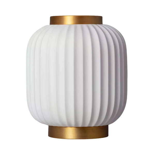 Porcelanowa lampa stołowa Porcellado ABR-LSPP-E14 Abruzzo biały złoty