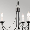 Świecznikowa lampa wisząca Carisbrooke CB3-BLACK Elstead potrójna czarna