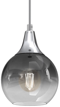 Lampa wisząca Monte MLP8321 kropla przydymiona srebrna