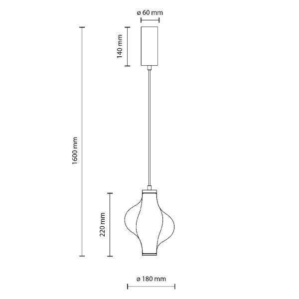 Zwisająca ledowa lampa Elva 18212 LED 8W 3000K metalowa mosiądz