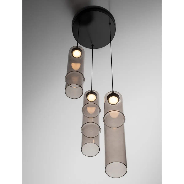 Nowoczesna potrójna lampa sufitowa SARTANO LE45163 LED 9W 3000K mokka