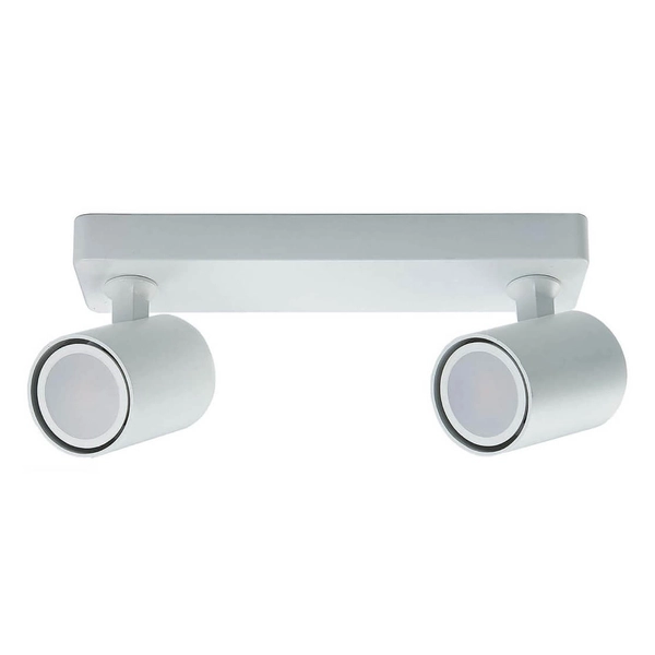 Sufitowa LAMPA regulowana SNOW LP-731/2W WH Light Prestige metalowa OPRAWA plafon reflektorki tuby natynkowe białe