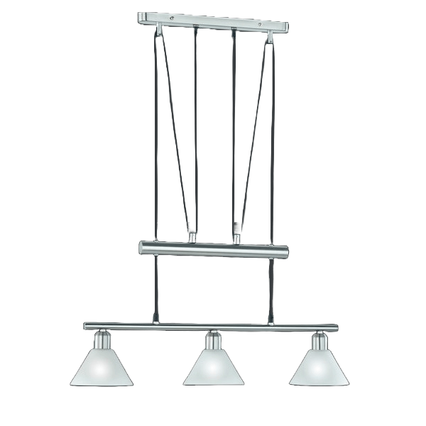 Potrójna lampa wisząca STAMINA 3751031-07 do jadalni nikiel biała