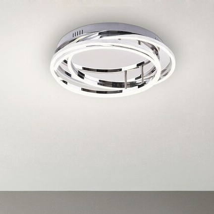 LAMPA sufitowa SELENA 2183 Rabalux okrągła OPRAWA metalowy plafon LED 40W 4000K pierścienie rings chrom