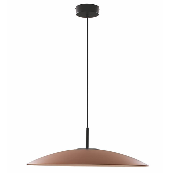 Lampa zwisająca PECA LE44272 LED 17W 3000K dysk czarna brązowa