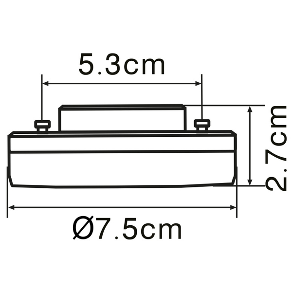 Okrągła żarówka 10160 GX53 LED 7W 230V 3000K 600lm