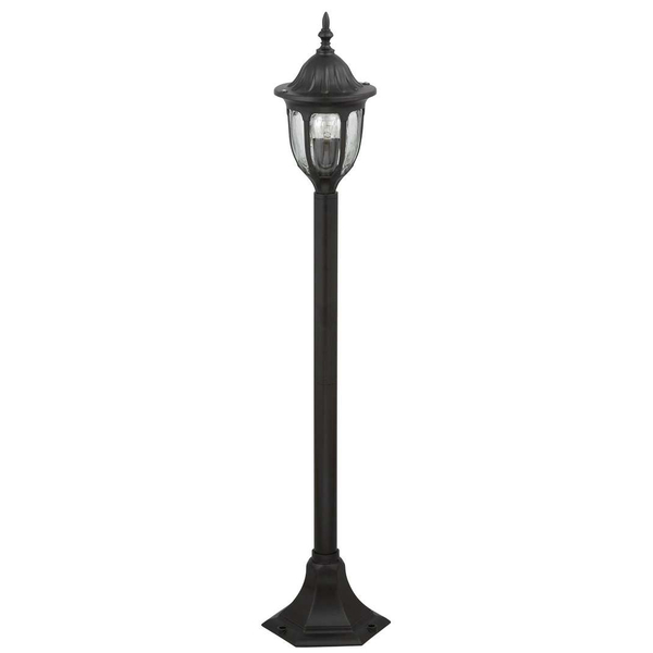 Zewnętrzna LAMPA stojąca MILANO 8345 Rabalux metalowa OPRAWA industrialna latarnia słupek ogrodowy IP43 czarny przezroczysty