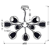 Lampa wisząca DIXI 39-65018 szklana kule siatki sticks chrom przezroczyste