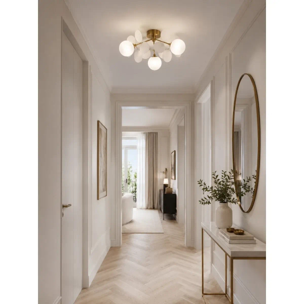 Sufitowa lampa CHIC biała złota ST-DL-2969C 3xG9 5W okrągła kulista