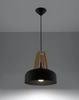 LAMPA wisząca SL.0390 rustykalna OPRAWA okrągły ZWIS metalowy drewno biały