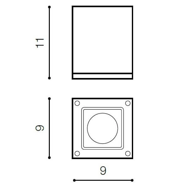 Zewnętrzna lampa sufitowa TONIO AZ0870 Azzardo IP54 metalowa biała
