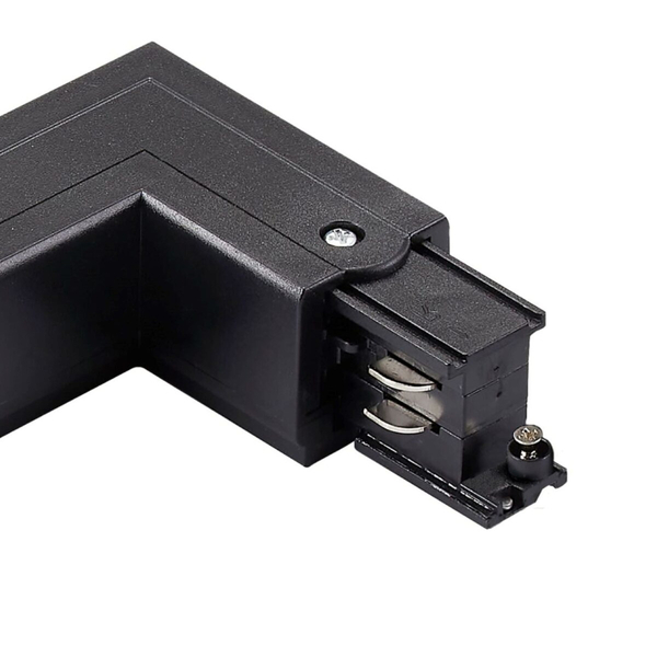 Łącznik kątowy L do szyn 3-fazowych lewy 327857 metalowy czarny