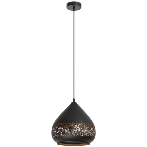 LAMPA wisząca KAIA 2278 Rabalux ażurowa OPRAWA orientalny zwis czarny złoty