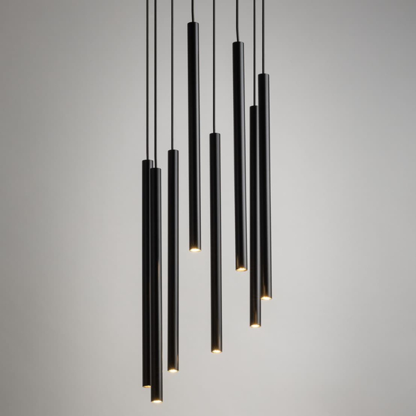 Lampa wielopunktowa wisząca Sopel 33628 Sigma okrągła tuby czarna