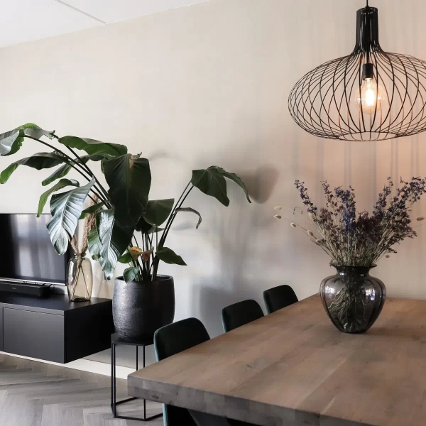 Lampa wisząca druciana Manuela 78374/50/30 Lucide do salonu metalowa czarna