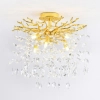 Sufitowa lampa kryształowa CINDY MX4115-6B-EGN-II liście złoty