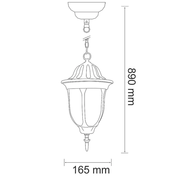 Wisząca LAMPA antyczna FLORENCJA 302557 Polux zewnętrzna OPRAWA ogrodowa IP33 outdoor patyna